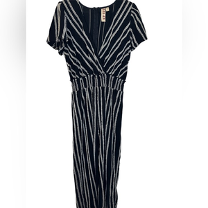 Anthropologie Dolan Navy/White Jumpsuit‎ Capri Length Size Medium